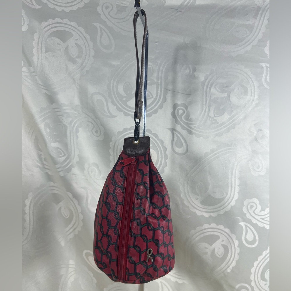 4809: Vintage Roberta di Camerino Logo Print Drawstring Pouch Bag - Picture 3 of 6